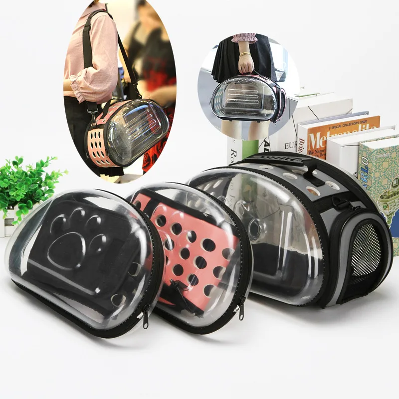 

Transparent Cat Dog Carrier Bag Breathable Pet Travel Handbag Foldable Outdoor Shoulder Bags Puppy Travel Carrying Bags