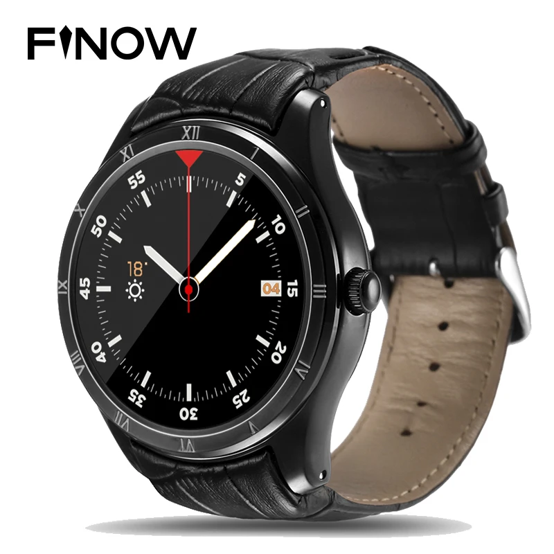 Finow Q5 Смарт часы Для мужчин Android 5 1 MTK6580 Bluetooth 39 дюймов OLED Дисплей IOS наручные с