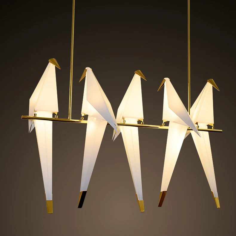 

Bird lamp Nordic Style Creative Design Personality Lamp Modern Origami Crane Bird Wall lamp Perch origami bird shaped floor LED