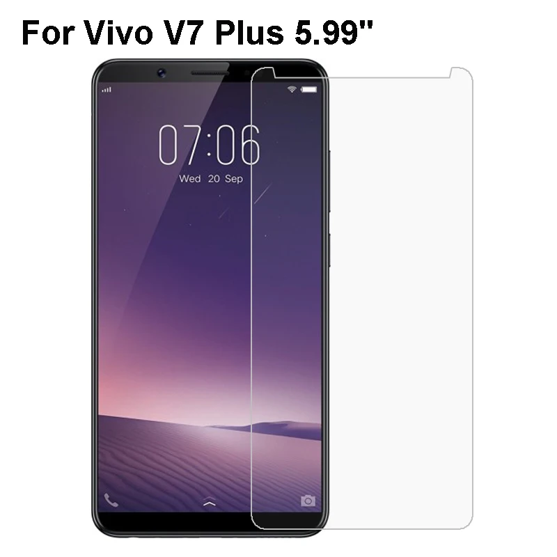 Закаленное стекло Vivo V7 Plus 5 99 дюйма не полное покрытие защитная пленка Y79 Защита