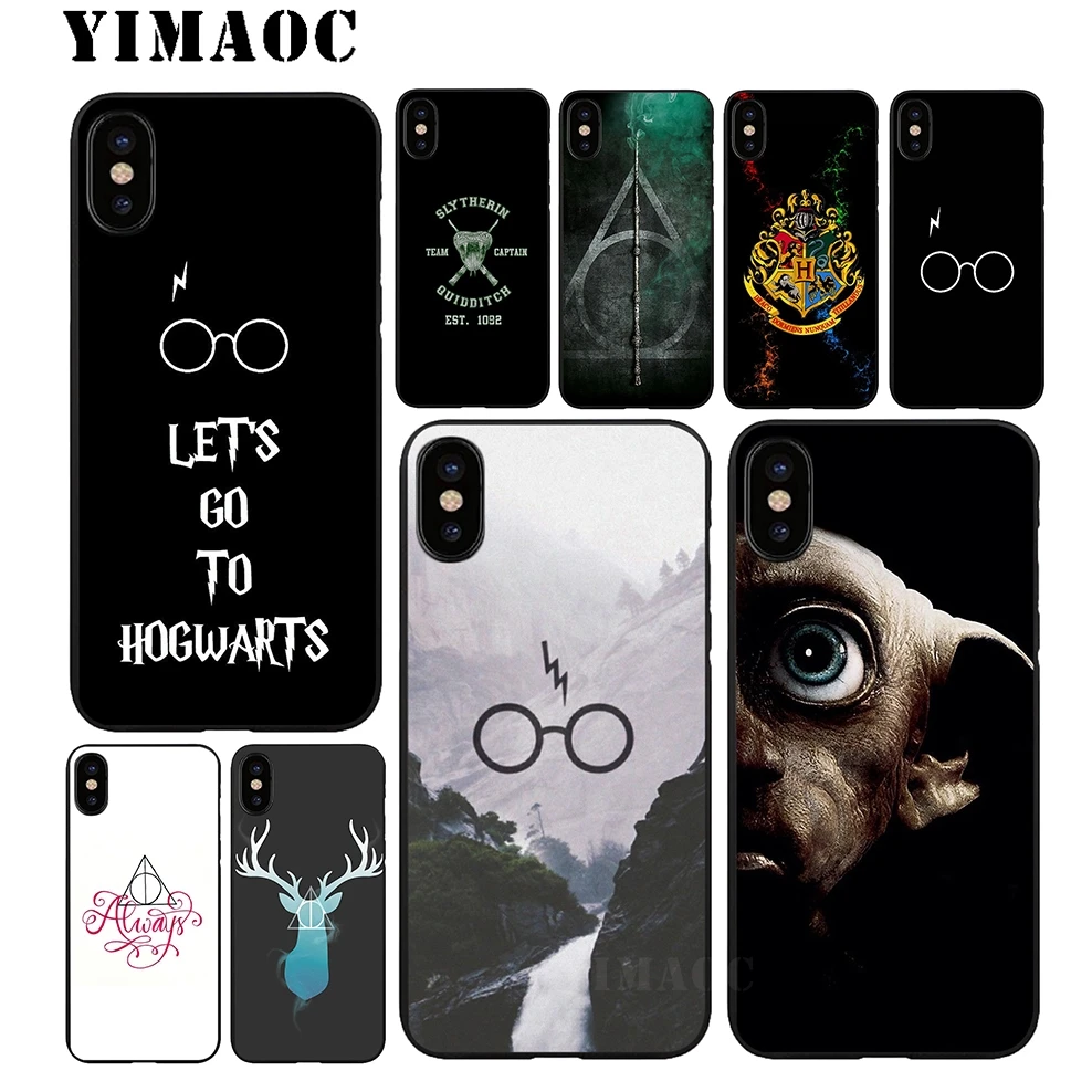 

YIMAOC Harry potter Always Dobby Soft TPU Black Silicone Case for iPhone Xr Xs Max X or 10 8 7 6 6S Plus 5 5S SE