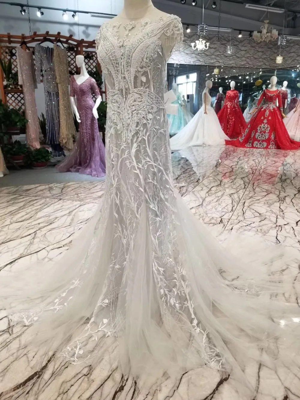 H & S свадебные Серебряные вечерние платья 2019 реальные фотографии vestido de festa с открытыми плечами русалка элегантные Формальные платья