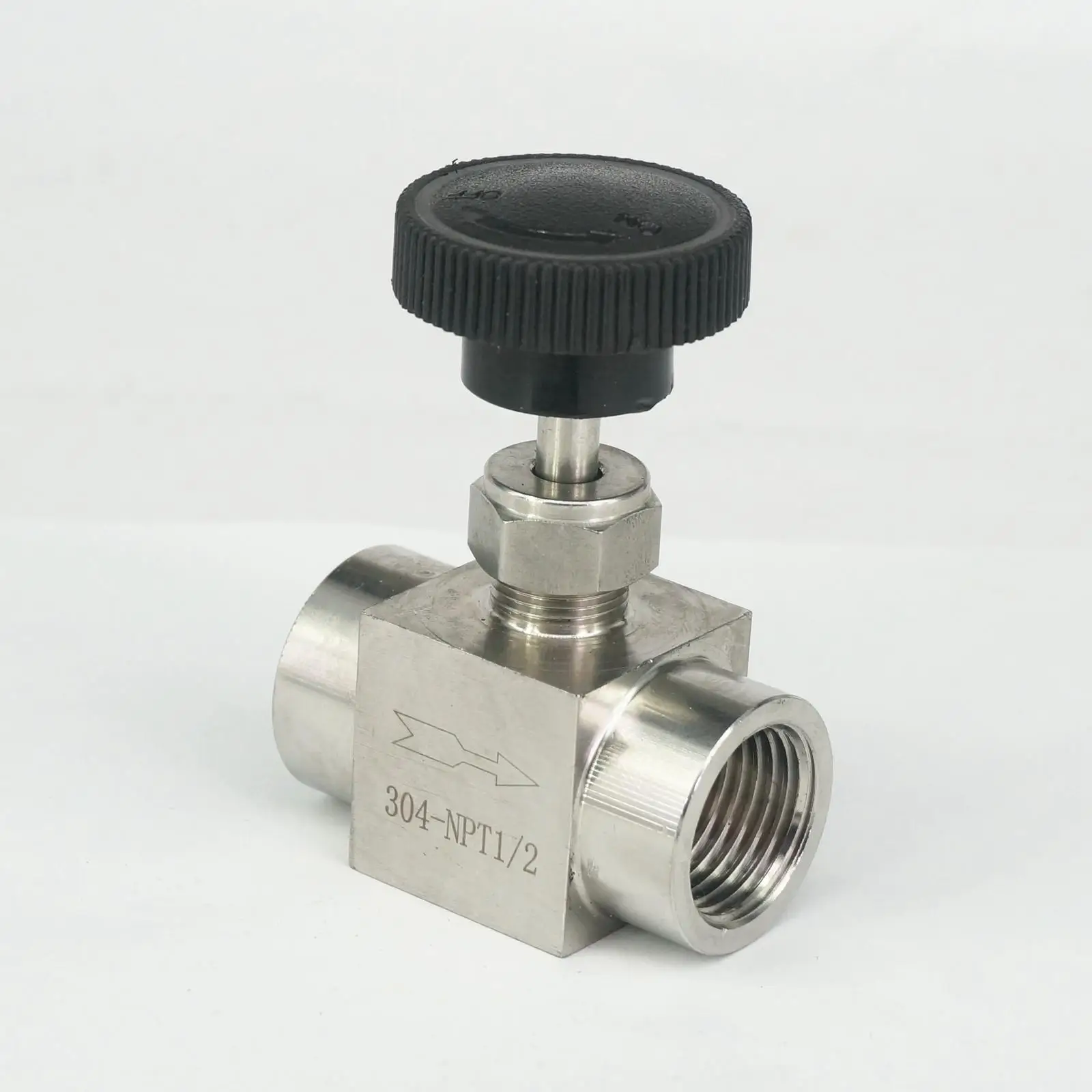 1/2" NPT Female Needle Valve 304 Stainless Steel Water Gas Oil Flow