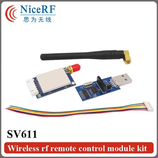 1 шт ttl Интерфейс 433 МГц беспроводной Радиочастотный трансивер модуль SV611+ 1 шт 433 стержень сгиба антенна+ 1 шт. ttl USB мост доска