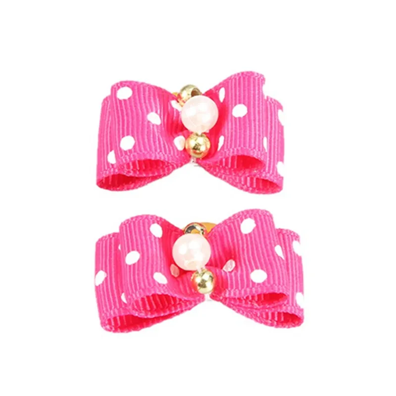Lovd-Lovf Lovely bow pet flower Handmade Designer Dog Accessories Grooming Wave Point Ribbon Hair Bow Boutique supplies | Дом и сад