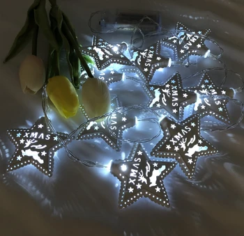 

[Seven Neon]Battery power 1.5M 10leds/3M 20leds pentagrams shape Christmas/decoration/holiday/party led string light