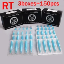 150 шт./компл. пластиковые РТ круглые наконечники одноразовые синие колпачки для татуажа круглый вкладыш татуировки Советы для ручка для тату пистолет