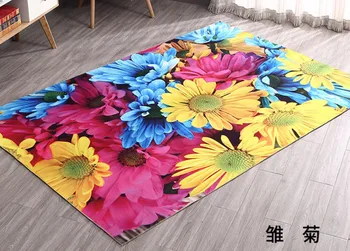 

3D Daisy flower Rose Carpet Area Rug For Bedroom Living room Carpet Kitchen Bathroom Mat Door Mat Anti-Slip Home Decoration C108