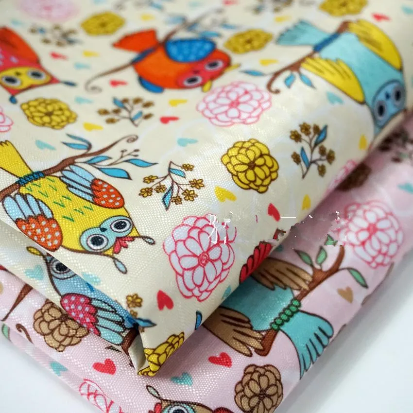 210D ПВХ покрытием водонепроницаемая ткань сова узоры ручной работы DIY Kidston скатерть сумки ткань