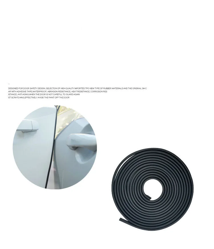 Car Door Protector Rubber Sealing Strip Anti Wear Rubber Strip Car Styling Suitable For Audi BMW VW Many Cars  Auto Car-styling (7)