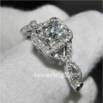 

Victoria Wieck Fashion Jewelry AAA Cubic Zirconia Gem 925 Sterling Silver Engagement Wedding Ring Sz 5-11 Free shipping Gift
