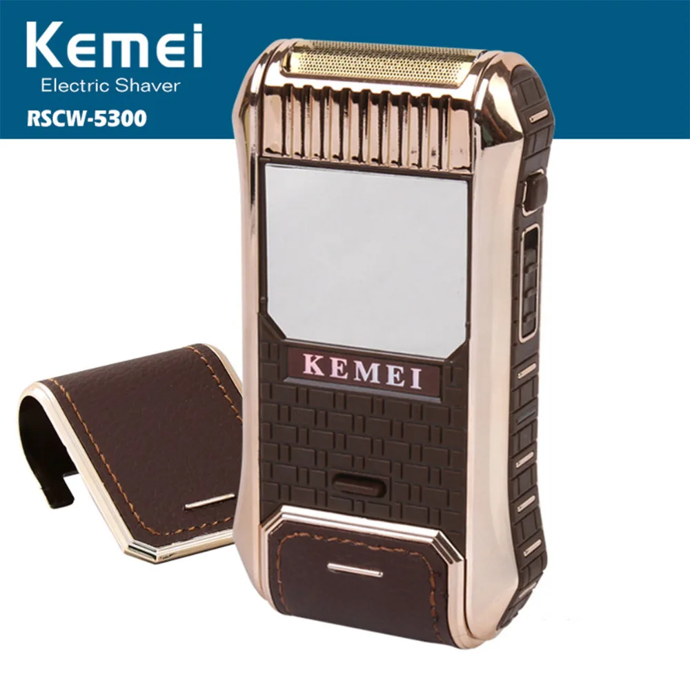 Kemei 2 в 1 электробритва бритвенный станок машинка для стрижки бороды и усов; Бритва для бороды, электрическая бритва для мужчин barbeador eletrico уход за лицом