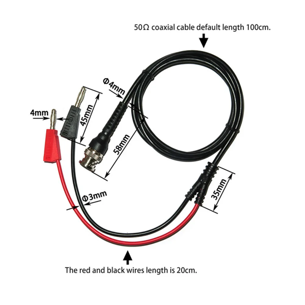 Байонетный соединитель Q9 двойной 4 мм составной в виде банана штепсель с гнездом измерительные контакты зонд кабель 120 см красный+ черный
