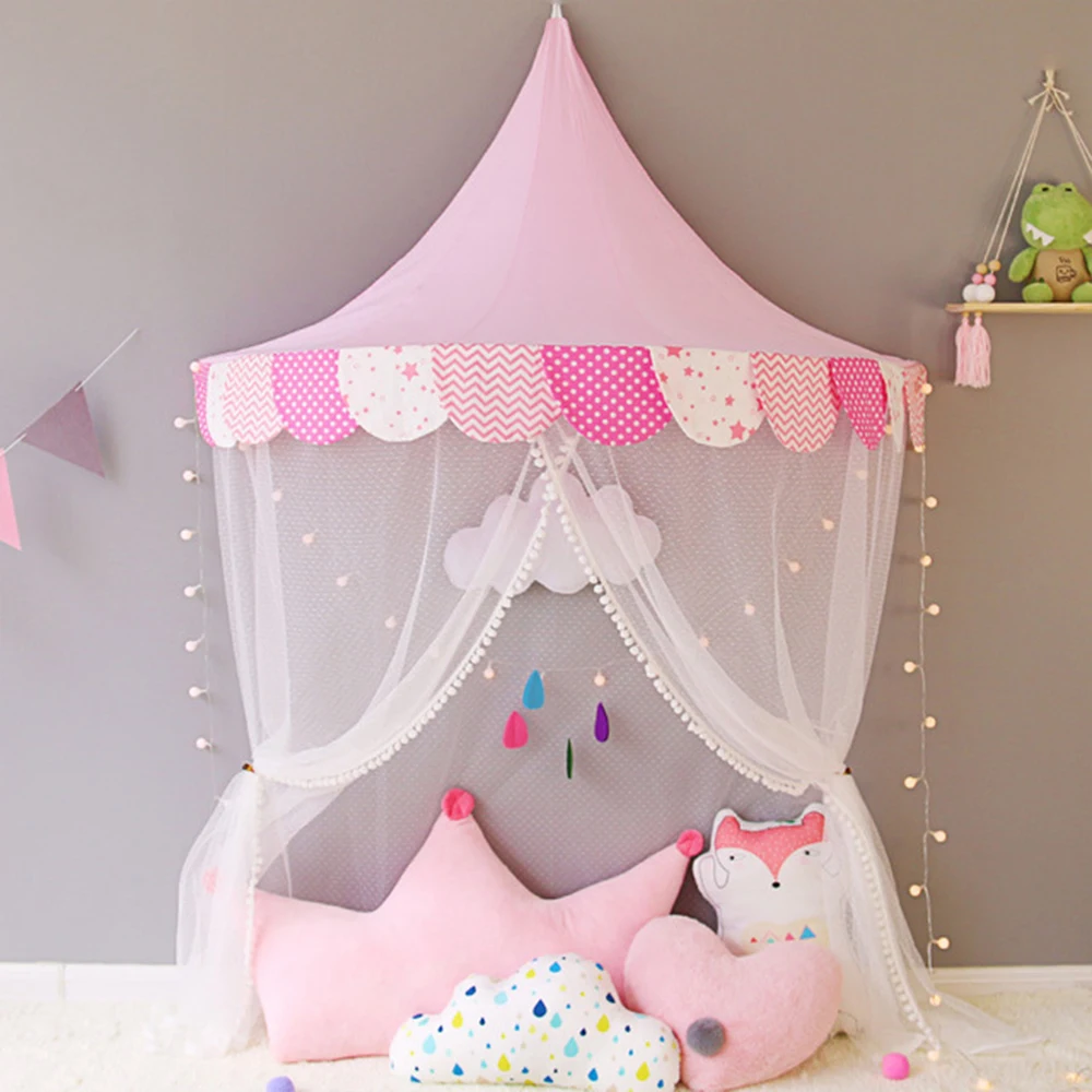 Children Tent Cotton Play Tent For Kids Child Teepee Canopy Bed