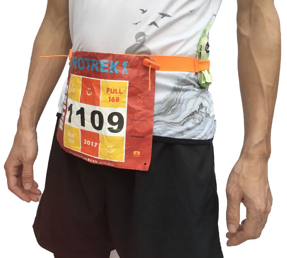 ULTRA-TRI Marathon Race Number Belt Triathlon Running Racing Elastic Waist Belly Band Outdoor Sports for Waist 75cm - 110cm 3