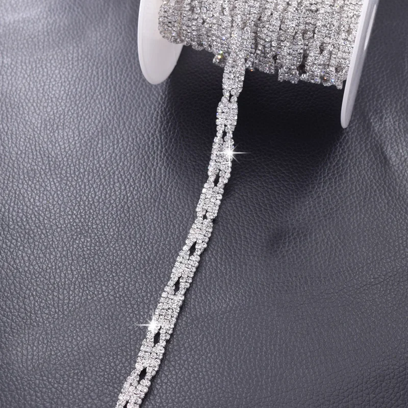 5yards/lot women dress belt sash sewing rhinestones appliques trimming for wedding clothing