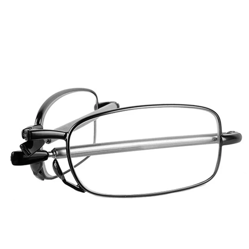 2019 MINI gafas de lectura de diseño para hombres y mujeres plegables gafas pequeñas montura de Metal negro con caja Original