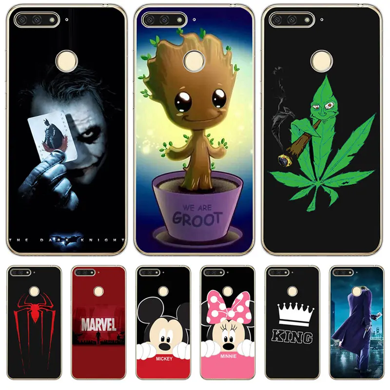 

Luxury Marvel For huawei Y5 II Y6 Prime Nova 2 3 3I Plus 2018 2017 Cover Case Silicone Funda Coque Etui joker Women Mickey Mouse