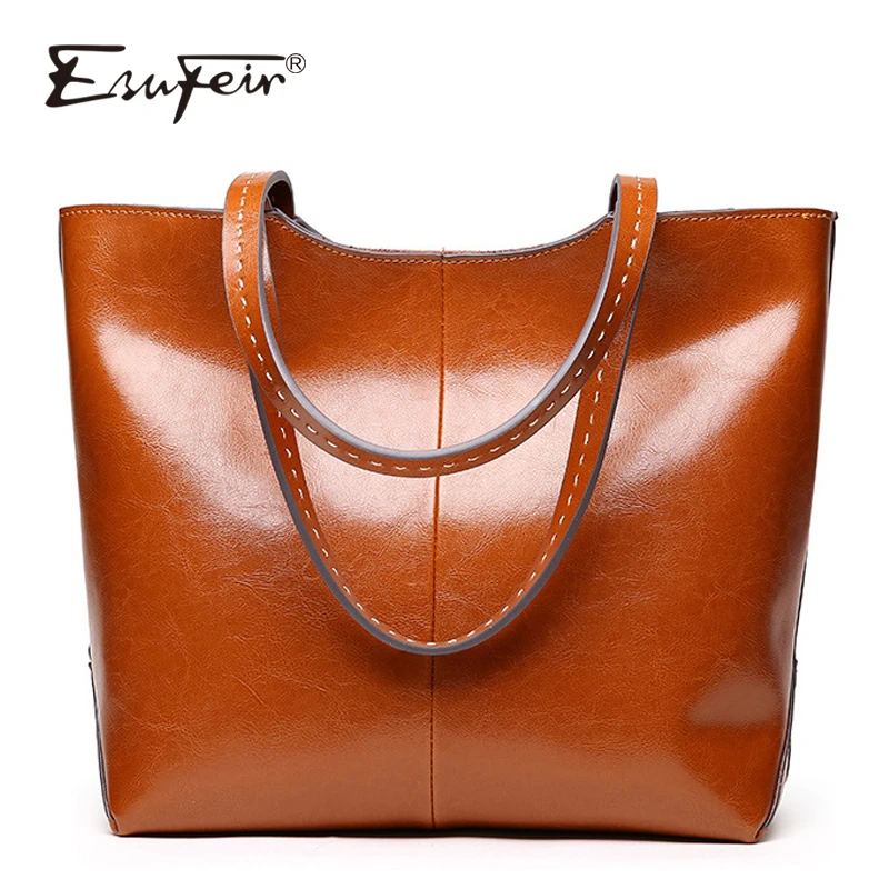 Сумка ESUFEIR женская из натуральной кожи вместительная повседневная 2018|genuine leather women