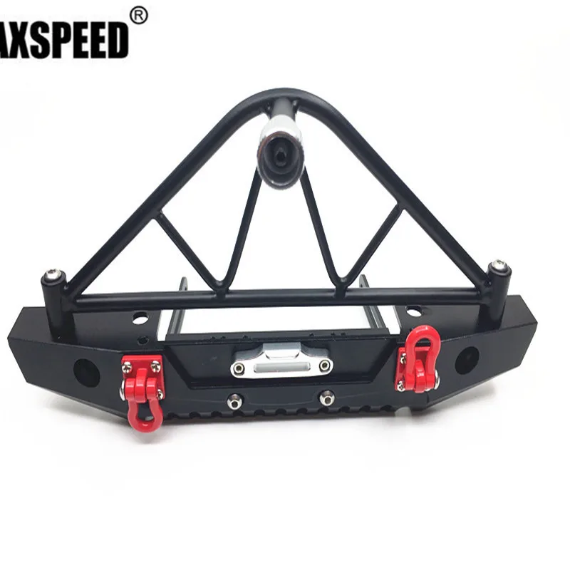 

Steel SCX10 anti-collision Rear Bumper w/ Winch Mount Shackle for Axial RC Crawler car #D