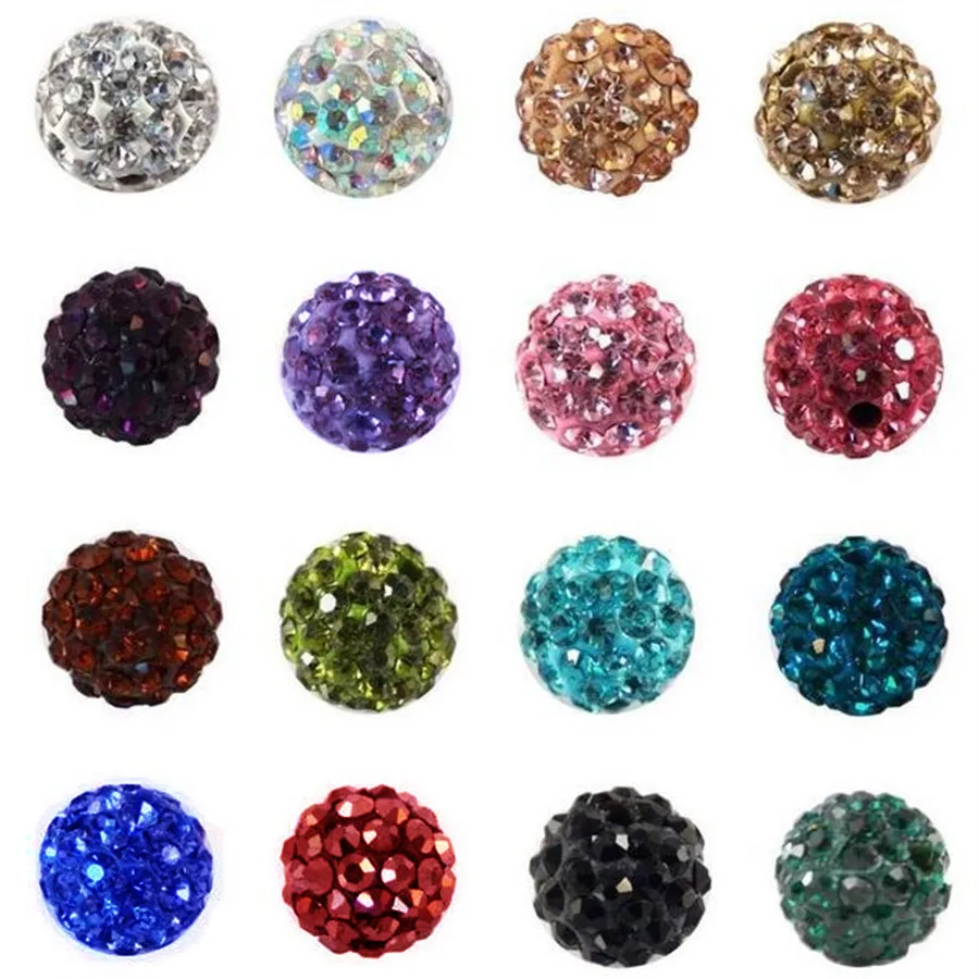10Pcs 10MM Shamballa Beads Crystal Disco Ball Beads Shambhala Spacer Beads Shamballa bracelet Crystal Clay Beads