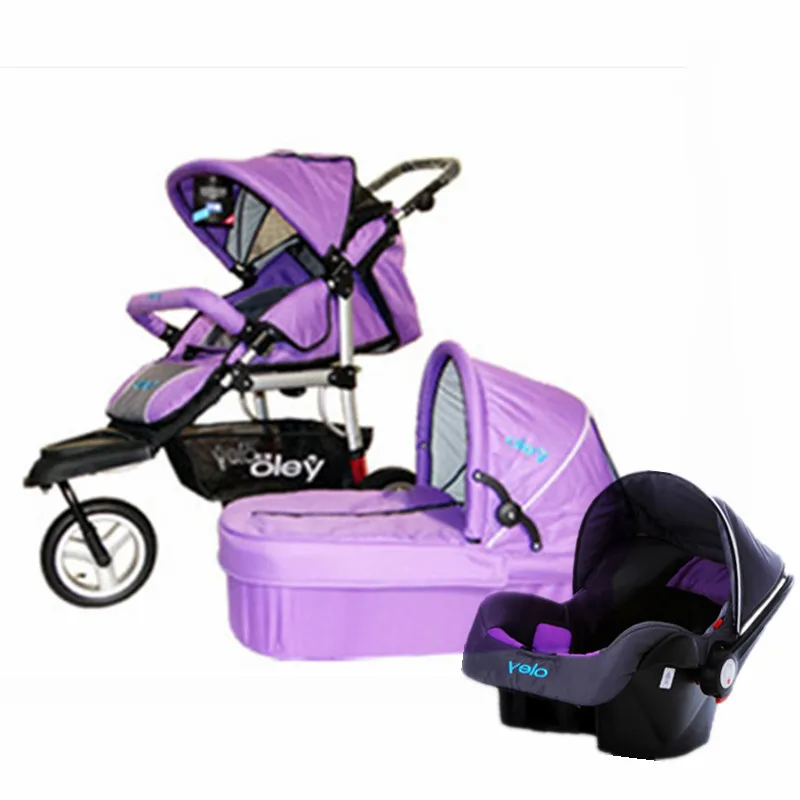 Hot Baby 3 Wheels Prams With Car 3 In 1 Prams And