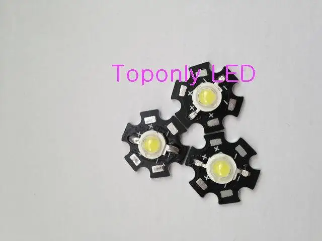 

3w high power led light beads with star PCB heatsink white color 20000k 220-240lm made by 45mil USA bridgelux chips 240pcs/Lot