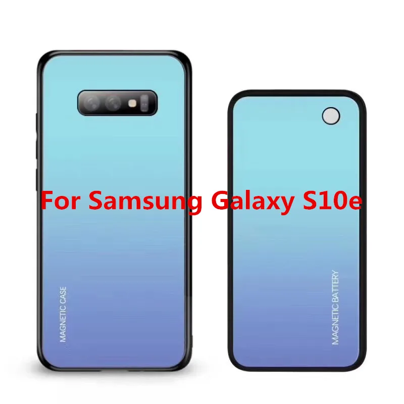 NTSPACE Беспроводной магнитный чехол для зарядки аккумулятора для samsung Galaxy S10e 5000 мАч резервный внешний аккумулятор с зажимом чехол для зарядного устройства - Цвет: Blue