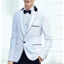 Изготовленный на заказ белый жениха смокинг с лацканами с острыми углами Женихи Для мужчин свадебный смокинг для жениха костюмы для выпускного(куртка+ брюки+ ремень+ галстук-бабочка