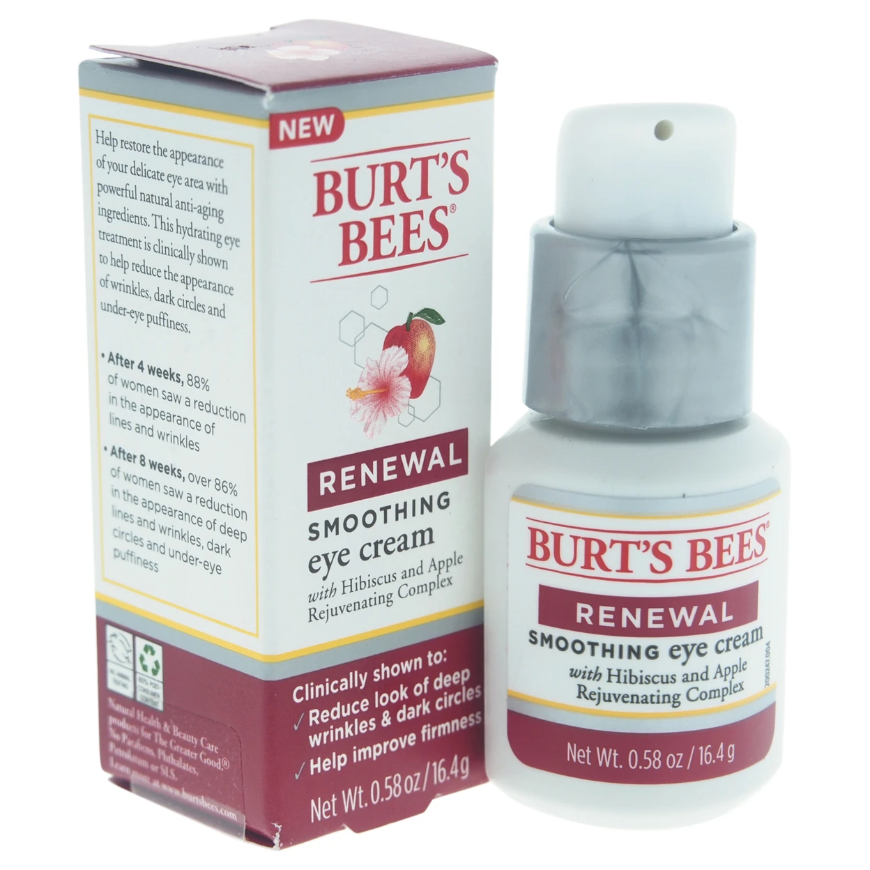 Renewal Smoothing Eye Cream by Burt's Bees for Unisex - 0.58 oz Eye Cream
