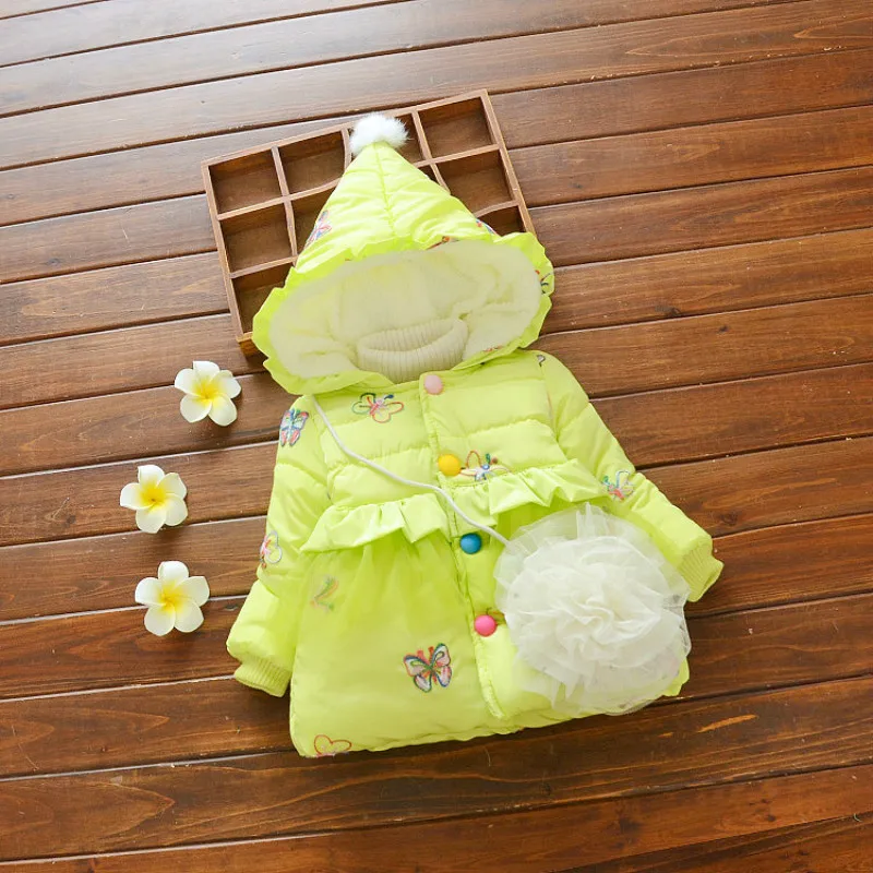 

New Year A Lively Girl Dressed In Cotton-padded Clothes Happy To Play In Park Children Warm Girls Winter Coat