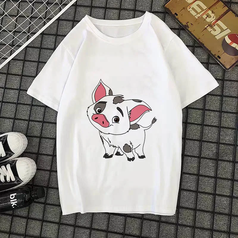 С изображением милой свинки для мальчиков, футболка с рисунком kawaii Узкие вставки Футболка женская новинка моды летнего сезона, битник Harajuku женские футболки, топы, одежда - Цвет: YH-2023