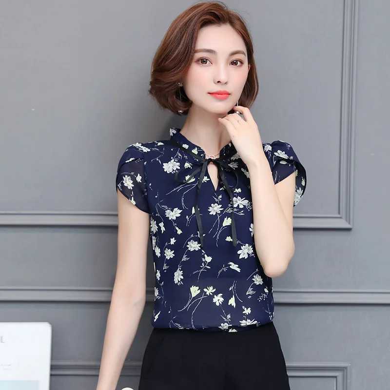 new 2019 fashion Print chiffon Women Blouse shirt sweet bow v collar Women's Clothing plus size summer Women Tops blusas 0010 30 new 2019 fashion Print chiffon Women Blouse shirt sweet bow v collar Women's Clothing plus size summer Women Tops blusas 0010 30