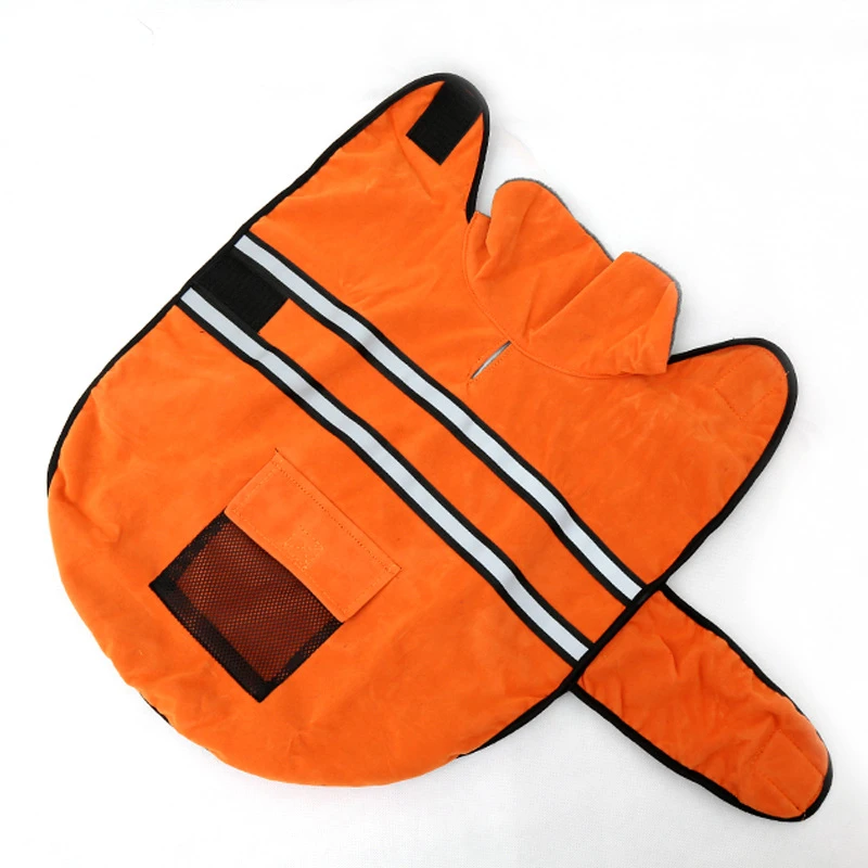 Dog Jacket Coat Reflective Stripe Dog Clothes Winter Warm Fur Collar Vest Sport Clothing  Sniffer Dog Thick Clothing11