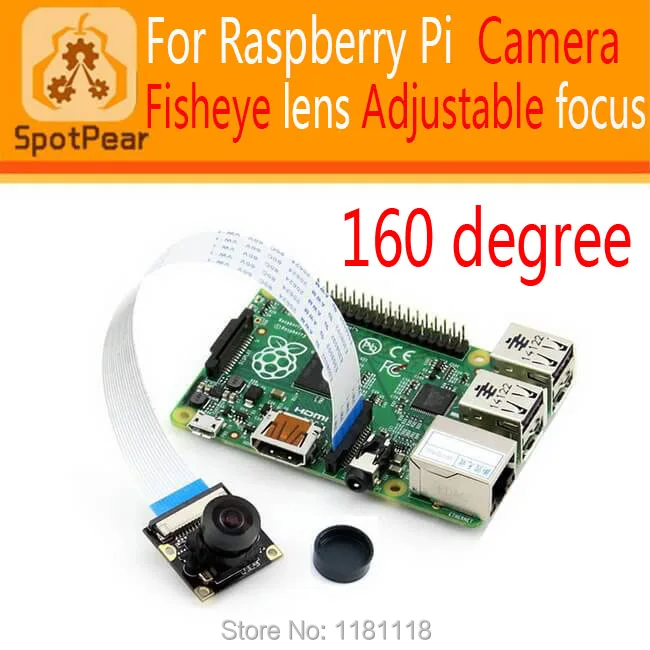 

Raspberry Pi wide angle fisheye camera module 5 megapixel super bigger 160 degree lens