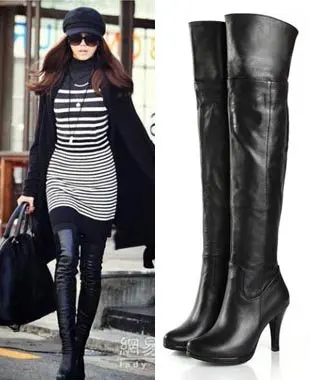 botte cuir haute femme