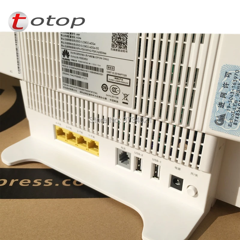 Вторая рука HW HS8546V маршрутизатор GPON FTTH ONT ONU 4GE + 1TEL 2USB WIFI английская прошивка 99%