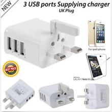 Великобритания Plug True 3A 3 порта USB power AC настенное зарядное устройство адаптер для iphone IPAD AIR MINI samsung s4 s5 NOTE3