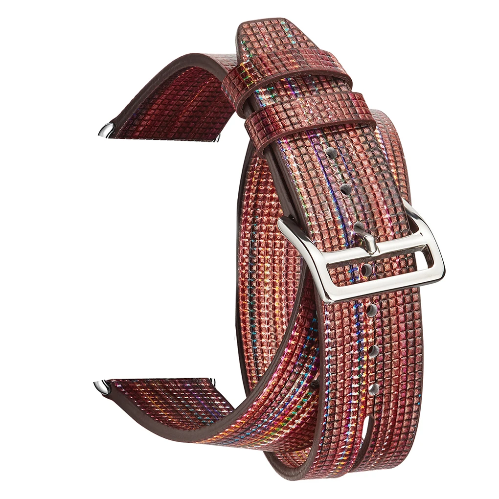 Замена для iWatch1/2/3/4 Кожаный браслет двойные кольца наручные Замена ремешка аксессуары
