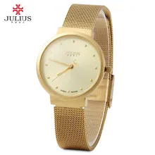 Nouvelle Marque Julius Relogio Feminino Horloge Femmes Montre En Acier Inoxydable Montres Dames De Mode Casual Montre À Quartz Montre-Bracelet