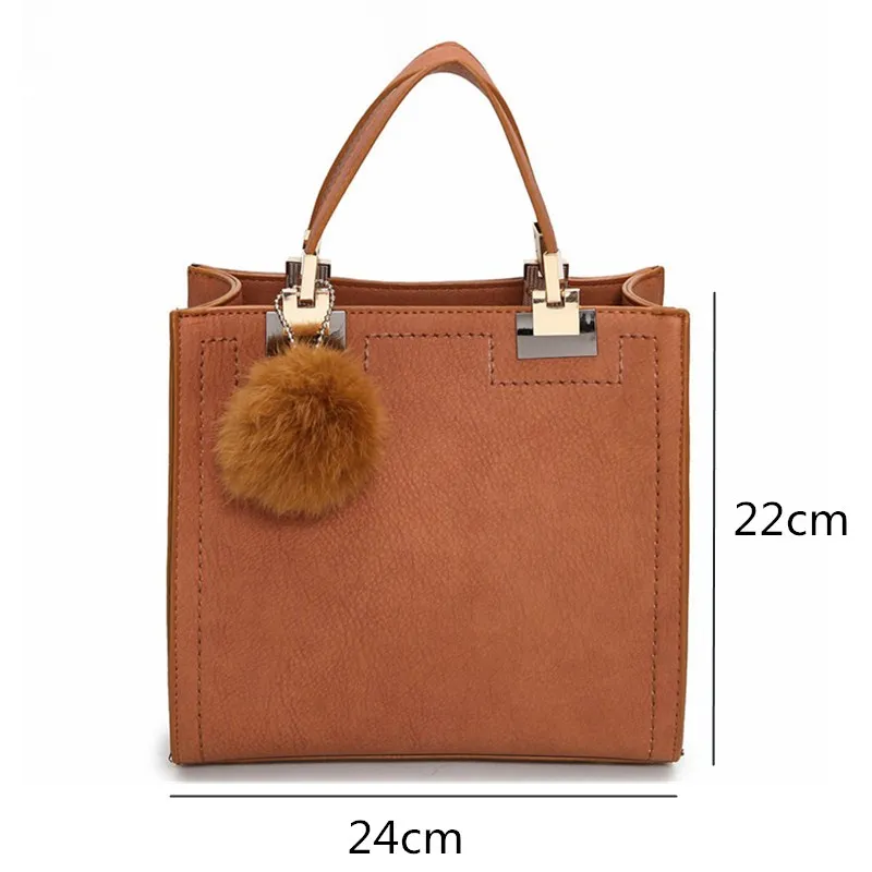 DAUNAVIA-Brand-Top-Handle-Bags-Women-Leather-Handbags-Large-Solid-Shopping-Tote-With-Tassel-Fur-Ball_