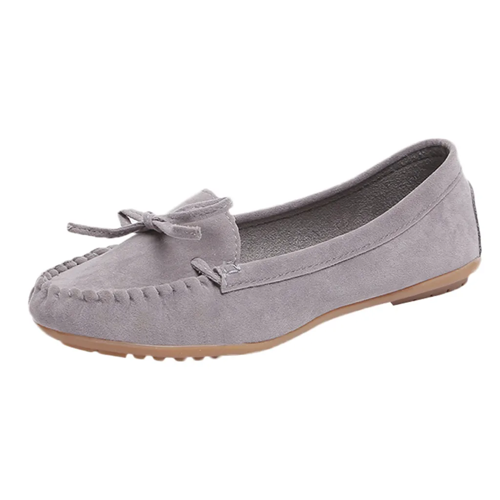 

womens flats 2019 Leisure Women Round Toe Suede Slip-On Shoes Flat Single Shoes Peas Boat Shoes women slip on shoes feminino