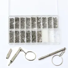 Универсальные 1000 шт./лот, микро очки для мобильного телефона, солнцезащитные очки, часы, винты для очков, гайка, комплект отверток для ремонта, набор инструментов