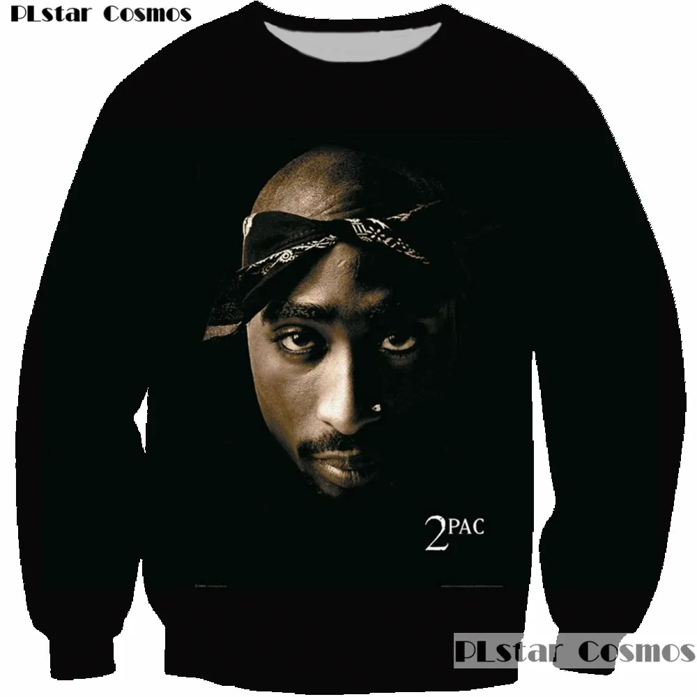 

PLstar Cosmos Pullover Hip Hop Rock Singer Men Women Sweatshirt Hoodies 3D Print 2pac Tupac Shakur Long Sleeve Clothing Plus