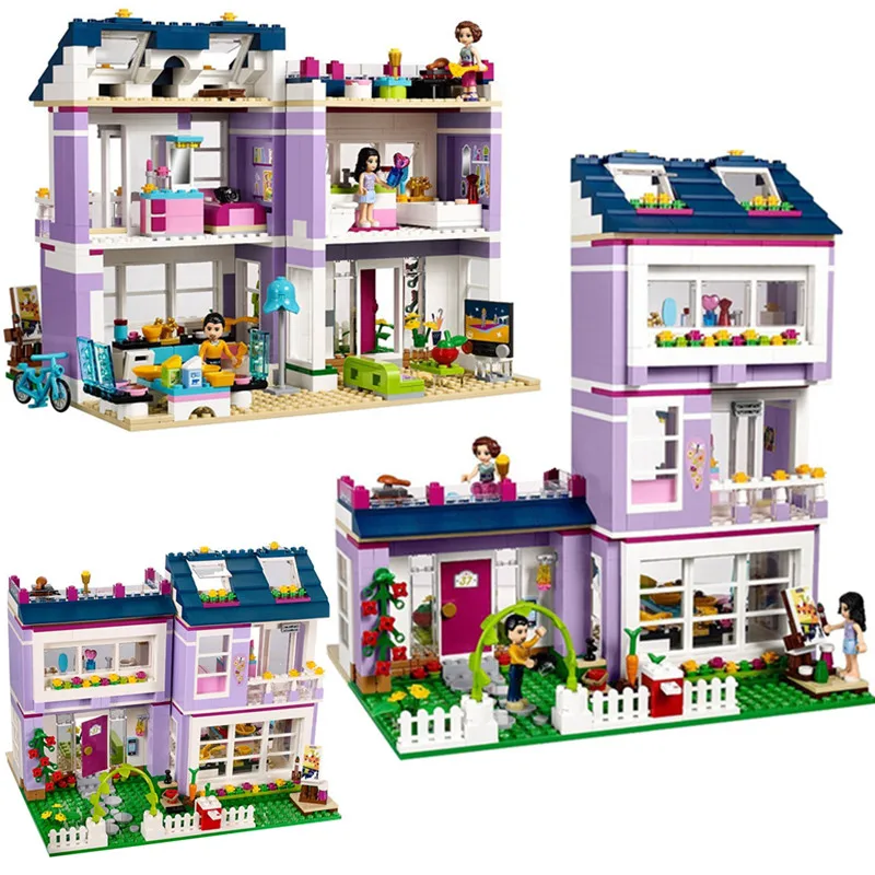 

DIY Emma's House Building Blocks Bricks Girls Toys for Children Compatible with Legoingly Friends for Christmas Gifts
