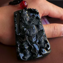 Натуральные товары куйю Гуань Гонг Подвески чернила Цзы Гуань Гонг кулон ожерелье Ю пилинг злые ложки деньги мужчины