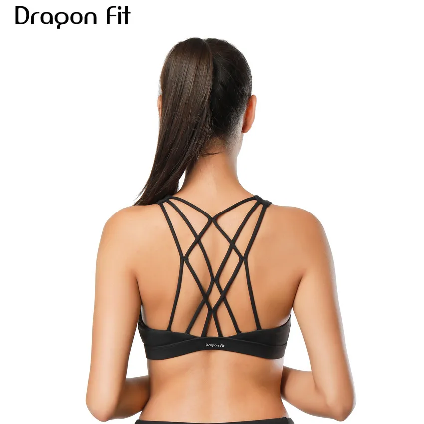 Женский спортивный бюстгальтер Dragon Fit бесшовный пуш ап без косточек для бега