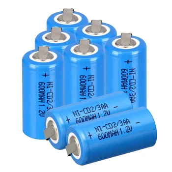 

8 pcs Ni-Cd 1.2V 2/3AA rechargeable battery NiCd Batteries - blue 600 mah