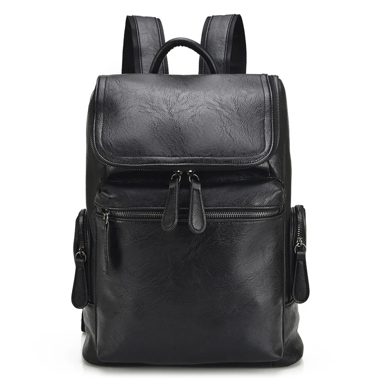 Для мужчин рюкзаки в форме ведра Мода Высокое качество кожа мужской Корейский студент рюкзак лагер Мальчик Бизнес ноутбук школьная сумка