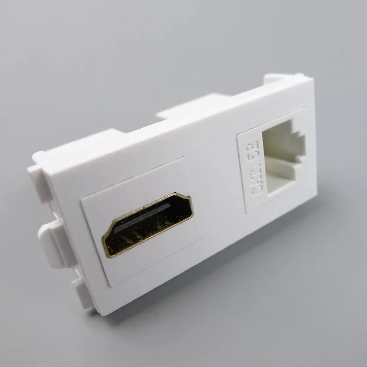 

HDMI RJ45 combine multimedia connector wall plate